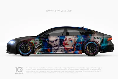 Joker Car Wraps JK-26 Made With Top 3M Vinyl - 10KWRAPS