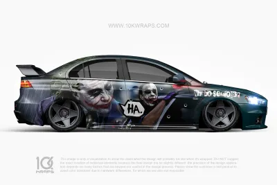 Joker Car Wraps JK-26 Made With Top 3M Vinyl - 10KWRAPS
