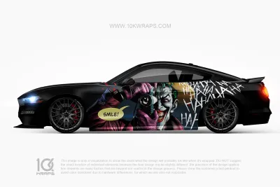 Joker Car Wraps JK-26 Made With Top 3M Vinyl - 10KWRAPS