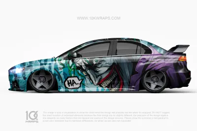 Joker Car Wraps JK-26 Made With Top 3M Vinyl - 10KWRAPS