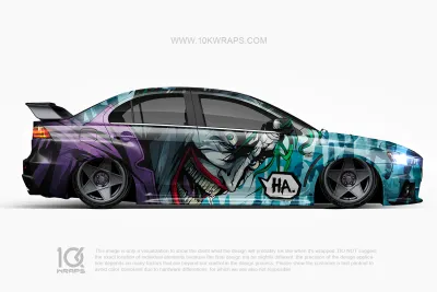 Joker Car Wraps JK-26 Made With Top 3M Vinyl - 10KWRAPS