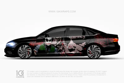 Joker Car Wraps JK-26 Made With Top 3M Vinyl - 10KWRAPS
