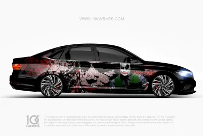 Joker Car Wraps JK-26 Made With Top 3M Vinyl - 10KWRAPS