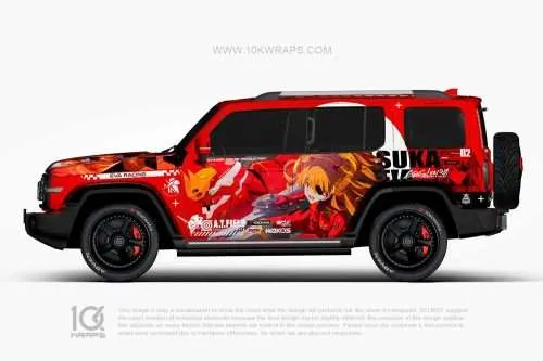 EVA Asuka Car Wraps 12 Made With Top 3M Vinyl - 10KWRAPS