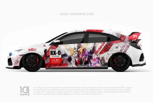 Gundam Anime Car Wraps 15 Made With Top 3MVinyl-10KWRAPS