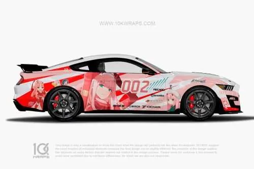 ZeroTwo Anime Car Wraps 16 Made With Top 3MVinyl-10KWRAPS