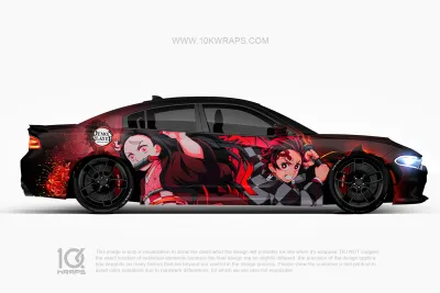 Demon Slayer Car Wraps 23 Made With Top 3M Vinyl-10KWRAPS