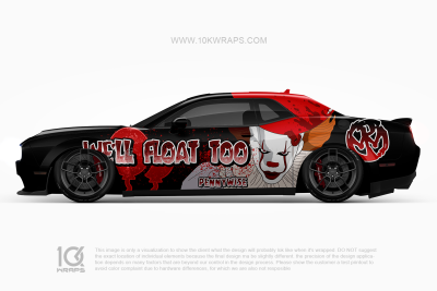 Pennywise Horror Car Wraps Made With Top 3MVinyl-10KWRAPS