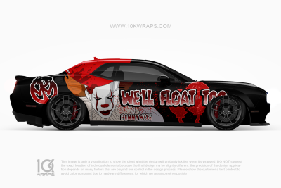 Pennywise Horror Car Wraps Made With Top 3MVinyl-10KWRAPS