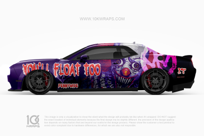 Pennywise Horror Car Wraps Made With Top 3MVinyl-10KWRAPS