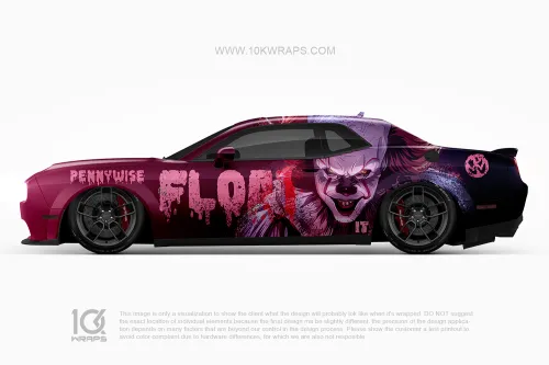 Pennywise Horror Car Wraps Made With Top 3MVinyl-10KWRAPS