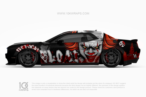 Pennywise Horror Car Wraps Made With Top 3MVinyl-10KWRAPS