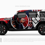 Trump kämpft Folierung Auto für Jeep Wrangler [TRUMPF-02]