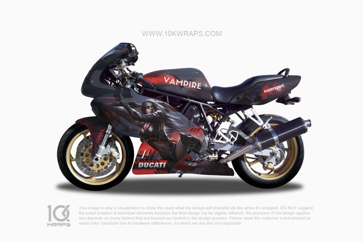 #10K0253 (2) Einteiliges Moto Wrap MT-57 aus 3M Vinyl-10KWRAPS