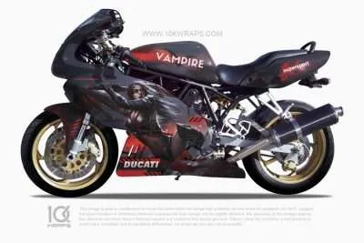 Vampire Moto Wrap MT-69 Made With Top 3M Vinyl-10KWRAPS