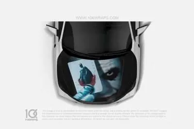 Joker Car Hood Wraps JK-90 Made With Top 3M Vinyl-10KWRAPS