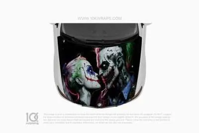 Joker Car Hood Wraps JK-92 Made With Top 3M Vinyl-10KWRAPS