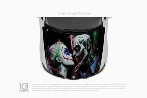 Joker Car Hood Wraps JK-92 Made With Top 3M Vinyl-10KWRAPS