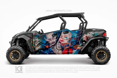 Joker Batman Comics Custom UTV Wrap Made With Top 3M Vinyl