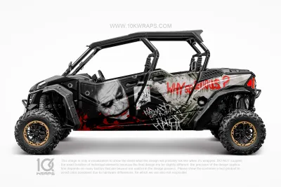 Joker Batman Comics Custom UTV Wrap Made With Top 3M Vinyl