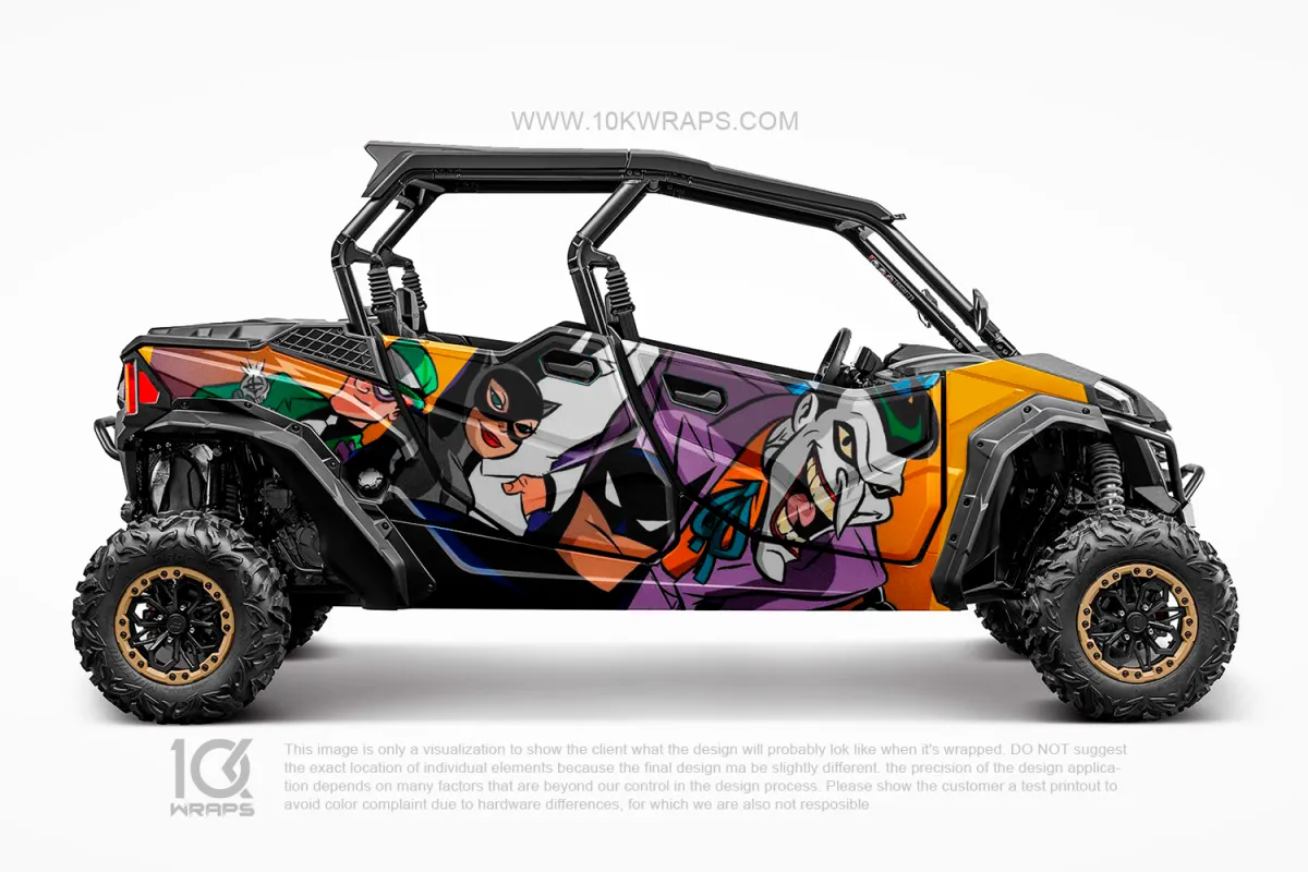 Batman Joker Support Custom UTV Wrap Made With Top 3M Vinyl