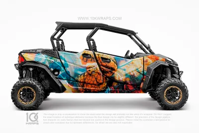 Wonder Woman Comic Custom UTV Wrap Made With Top 3M Vinyl