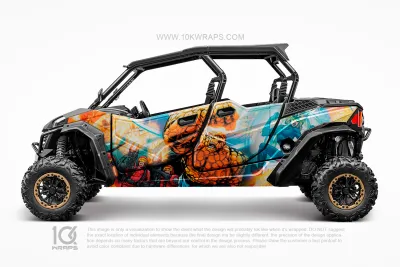 Wonder Woman Comic Custom UTV Wrap Made With Top 3M Vinyl
