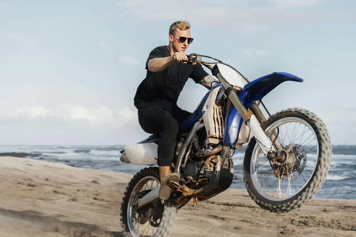 man with motorcycle hawaii