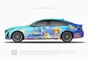 Kartenjägerin Sakura Anime Itasha Auto Folieren für Cadillac CT5 [CS-01]