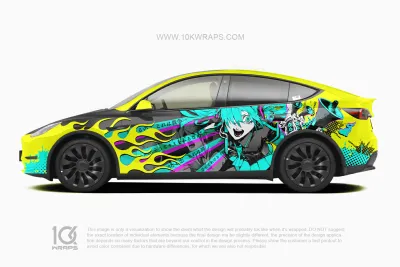 Hatsune Miku Car Wraps 08 Made With Top 3M Vinyl - 10KWRAPS