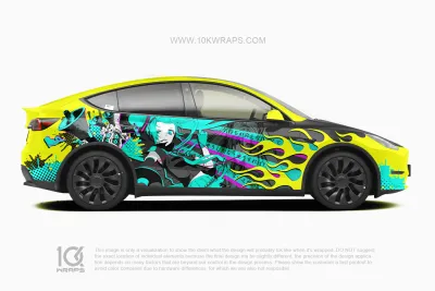 Hatsune Miku Car Wraps 08 Made With Top 3M Vinyl - 10KWRAPS