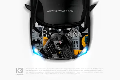 Batman Car Decal Custom Design Hood Wrap With 3M TOP Vinyl