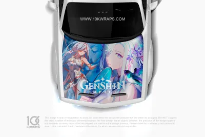 Genshin Impact Car Decals Made With Top 3M Anime Itasha Vinyl