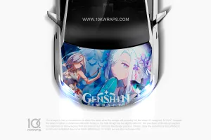 Genshin Impact Car Decals Made With Top 3M Anime Itasha Vinyl