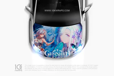 Genshin Impact Car Decals Made With Top 3M Anime Itasha Vinyl