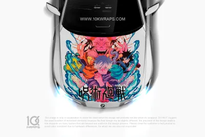 Jujutsu Kaisen Car Wrap: Bold Anime Design Available