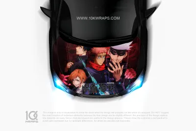 Jujutsu Kaisen Car Decal: Bold Anime Design Available ItashaWrap