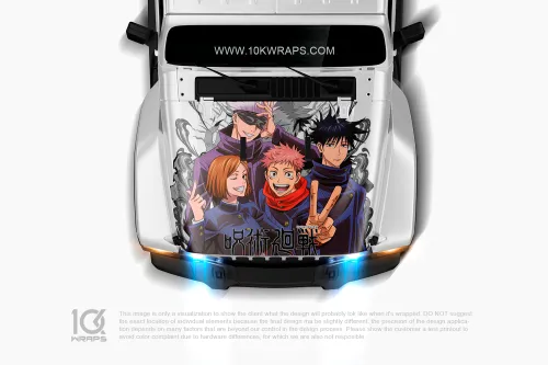 Jujutsu Kaisen Car Decal: Bold Anime Design Accessories