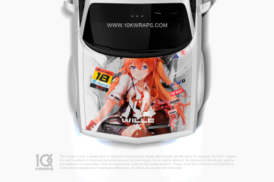 Evangelion Car Decal Anime Made With Top 3M Vinyl-10KWRAPS