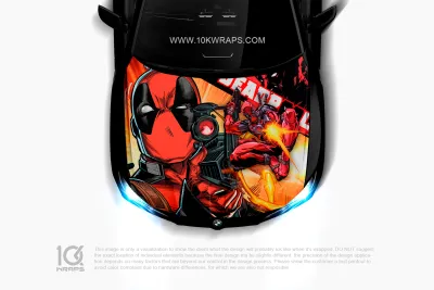 Deadpool Theme Car Wrap [DP-09] - 10K Wraps | Itasha Car Wrap
