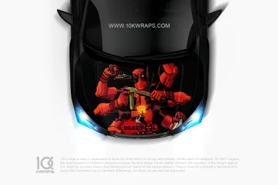 Deadpool Car Decal Stickers - 10K Wraps | Itasha Car Wrap