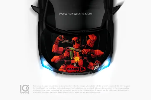 Deadpool Car Decal Stickers - 10K Wraps | Itasha Car Wrap