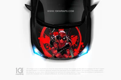 Deadpool Car Decal Stickers - 10K Wraps | Itasha Car Wrap