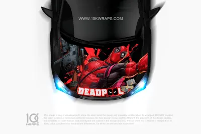 Deadpool Stickers For Cars Decal - 10K Wraps | Itasha Car Wrap