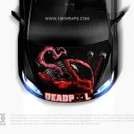 Deadpool Car Sticker Window Decal - 10KWraps | Itasha Car Wrap