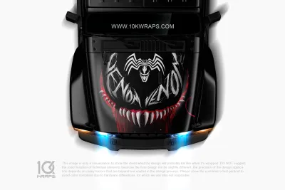 Venom Car Sticker Venom Hood Wrap Custom Design 3M Vinyl