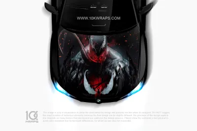 Venom Car Wrap Venom Hood Wrap Custom Design 3M Top Vinyl