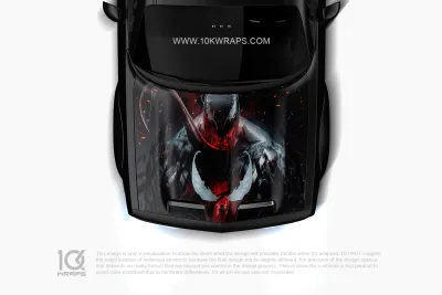 Venom Car Wrap Venom Hood Wrap Custom Design 3M Top Vinyl
