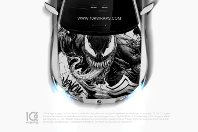 Venom Car Wrap Venom Hood Wrap Custom Design 3M Top Vinyl