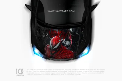 Venom Car Wrap Venom Hood Wrap Custom Design 3M Top Vinyl
